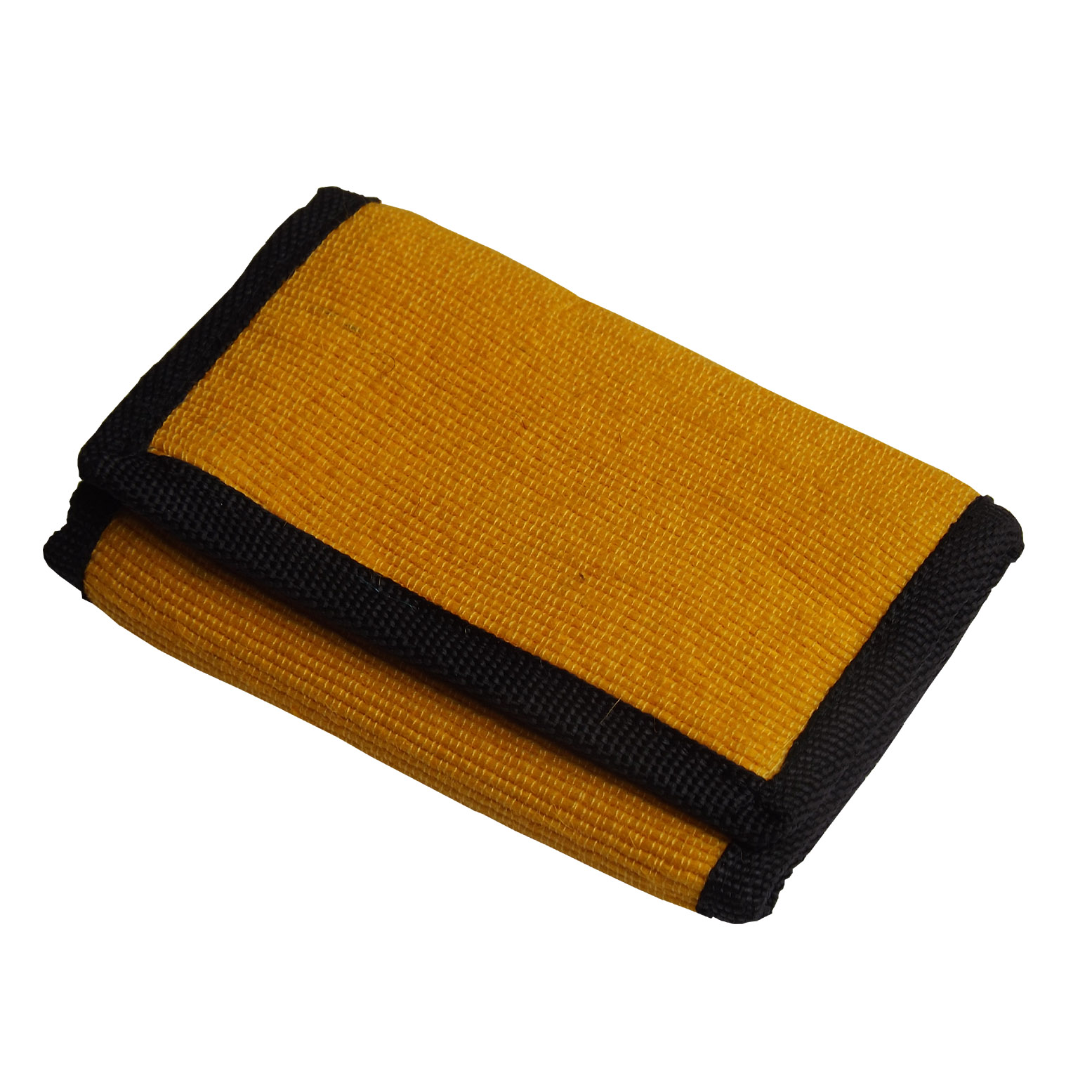 Yellow Natural-Fiber Abaca Wallet
