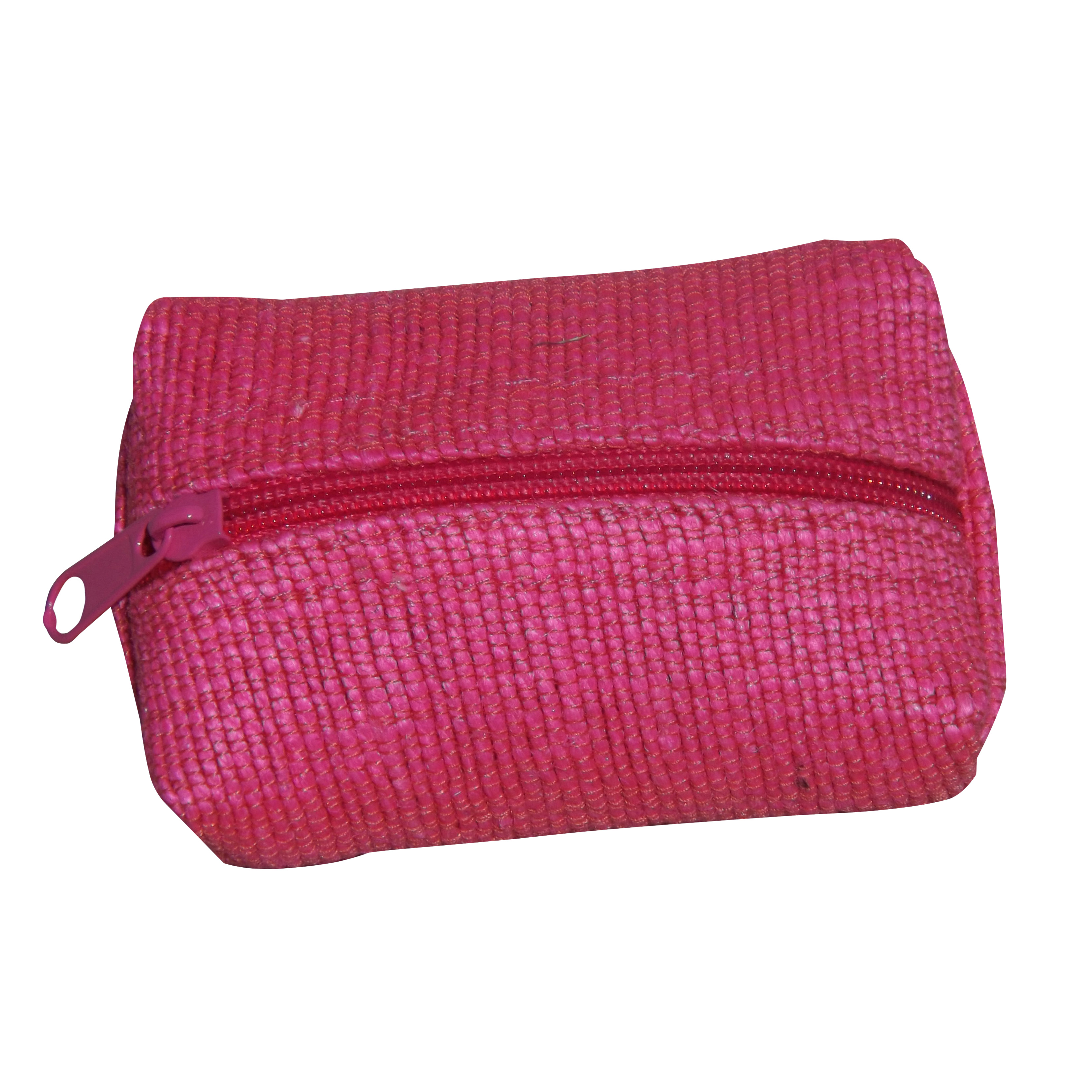 Pink Abaca Pillow-style Coin Purse